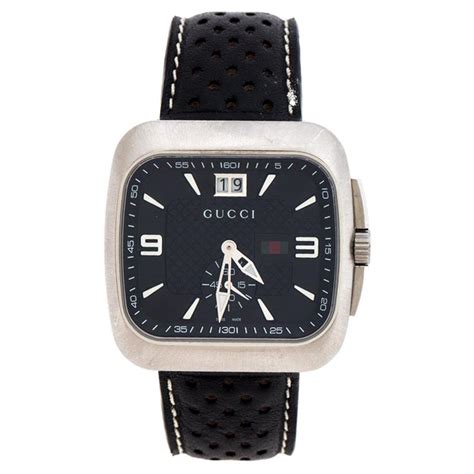 gucci 131.3|Gucci Black Stainless Steel G Coupe 131.3 Men's .